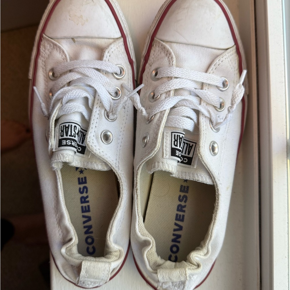 Converse womens White and Red Sneakers